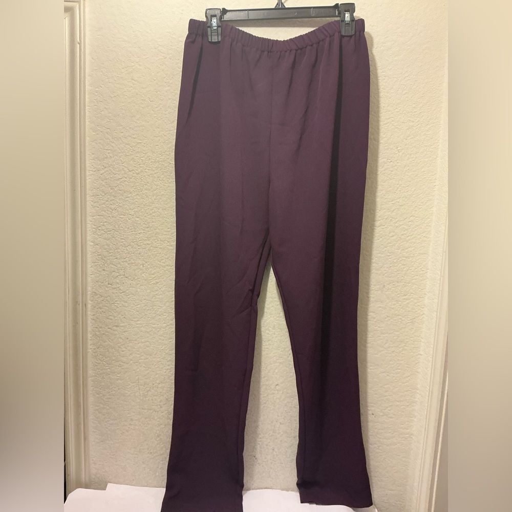Allie Coosh Pants Womens plum Pull on Dress pant size S $225